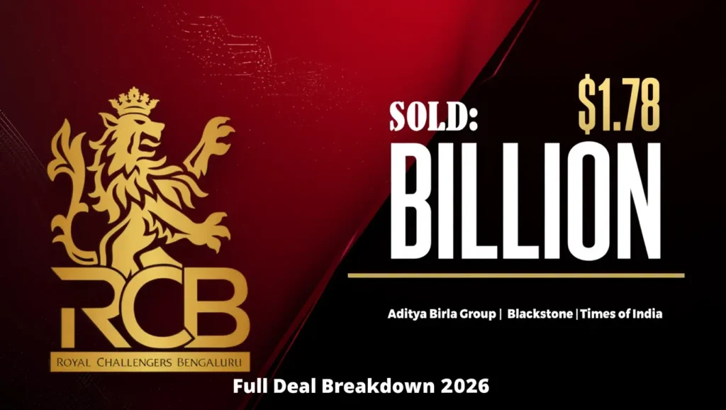 RCB Sold for $1.78 Billion to Aditya Birla Group, Blackstone & TOI – New Owners, Price & Full Deal Explained (2026)