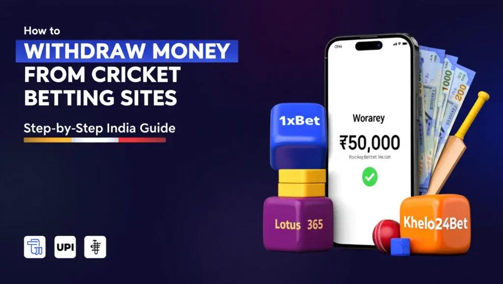 how to withdrawal money from 1xbet, Lotus365, and khelo24bet